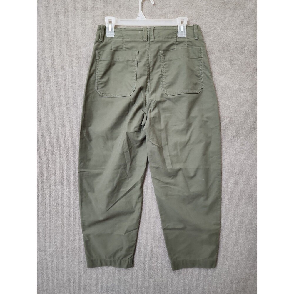 Banana Republic High Rise Barrel Utility Chino Pants Womens 6 Olive Green - Picture 6 of 10